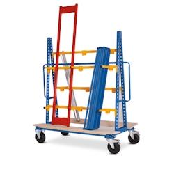 Provost Chariot râtelier double face stockage vertical - 81 x 168,8 x 178,5cm - bleu acier 402200490_0