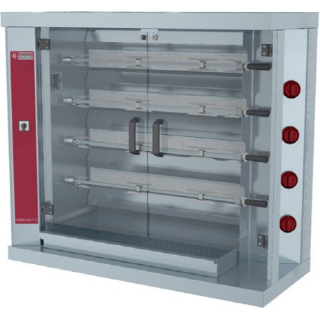 Rôtissoire électrique Diamond RVG/4-CM - 20 poulets - Acier inox AISI 304 - Chauffage gaz_0