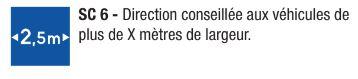 Signalisation d'indication SC 6 - Direction conseillée pour véhicules larges_0