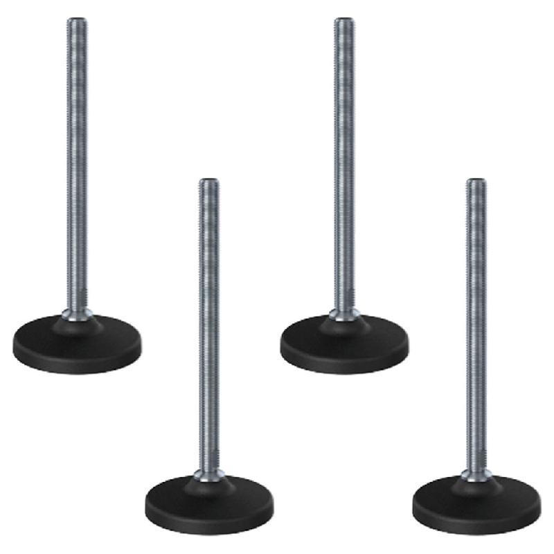 Pied de nivellement en inox M16x230 avec base en plastique de 100mm 1500kg - Lot de 4_0