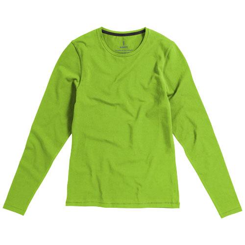 T-shirt bio manches longues pour femme Ponoka - col ras du cou en coton biologique stretch 200 g/m²_0