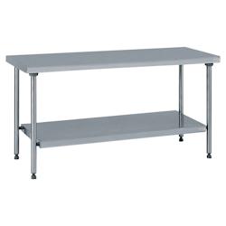 Tournus Equipement Table inox centrale avec étagère inférieure fixe longueur 1800 mm Tournus - 424976 - plastique 424976_0