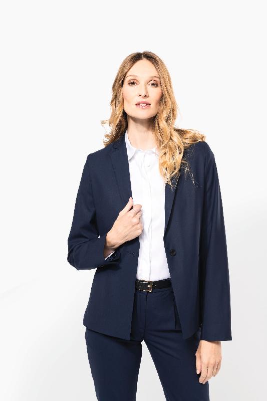 Veste blazer femme - Kariban Premium - Réf: PK6050 - coupe ajustée avec poches passepoilées et doublure ton sur ton_0
