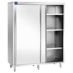 Mastro Armoire de Rangement Portes Coulissantes et 3 Étagères - Gamme 600 mm - Virtus - l60- L100- P60- h200- - 7864849941992_0