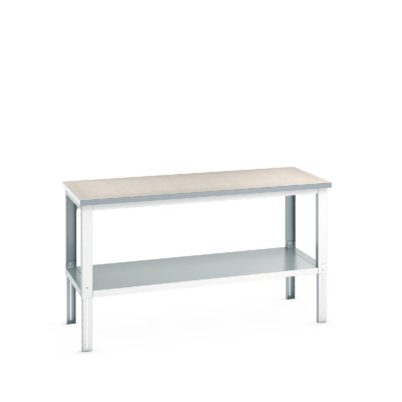 41004140.16V - Établi Cubio avec ossature réglable et plateau lino - 2000x900x740-1140mm_0