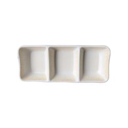 ADRIER - SRCTB19482-GIN - (Pack de 48 unités) - Bol rectangulaire 3 compartiments - 19 x 8 cm - Jaune - jaune plastique SRCTB19482-GIN_0