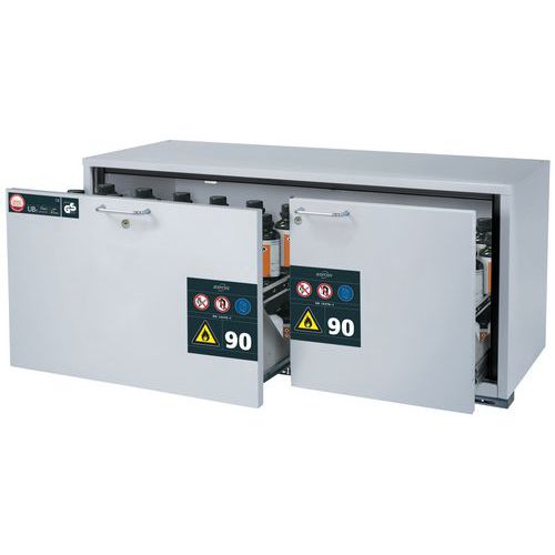 ARMOIRE UB90.060.140.2S GRIS- 1TIROIR 1SECOND NIVEAU INOX - ASECOS