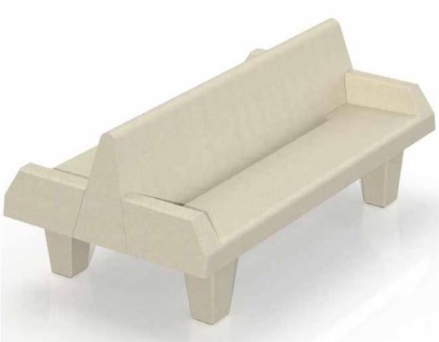 Banc extérieur en béton armé Calmar - 1280 kg - Fabrication française - 3 coloris disponibles_0