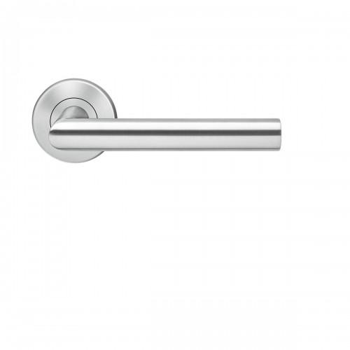 BÉQUILLE DOUBLE SUR ROSACE SLIM STYLE BE300B À CLIPSER EN INOX SATINÉ - BEC-DE-CANE KARCHER DESIGN
