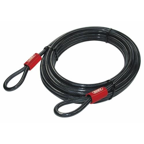 CÂBLE ANTIVOL - À BOUCLES - EN ACIER GAINÉ PVC - 10 MM X 5 M - COBRA ABUS