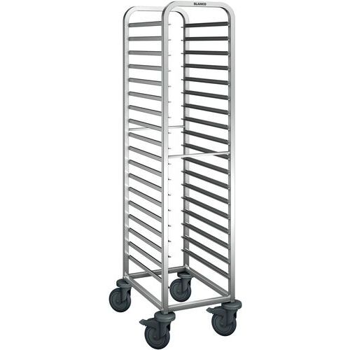 CHARIOT À GLISSIÈRES ROUES EN PLASTIQUE RWR 160 - BLANCO