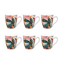 Coffret de 6 tasses Taiana 23 cl -  Décoré Rond Porcelaine Table Passion 11x7.8 cm - multicolore porcelaine 3106232313110_0