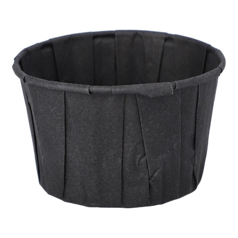 Coupelles pour sauce à salade, papier 110 ml Ø 7 x 4,2 cm noir (2000 unités) PAPSTAR - noir papier 37080_0