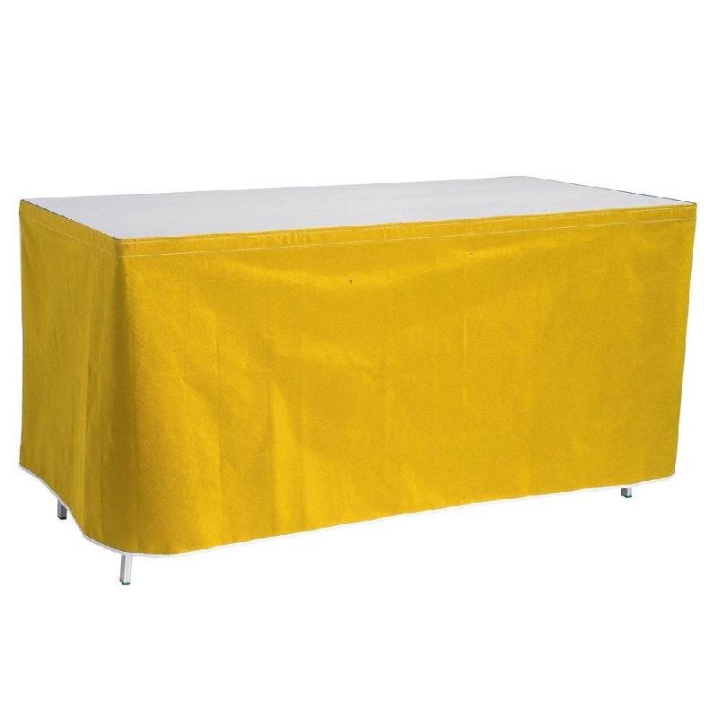 Devant de table jaune - Toile coton imperméable - L.310xH.70cm_0
