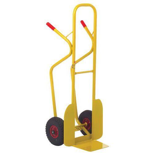 DIABLE ACIER F:225 KG ROUES PNEUMATIQUES PELLES 245 MM