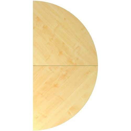 EXTENSION DE BUREAU 1/2 CERCLE - BLANC-ARGENT - HAMMERBACHER