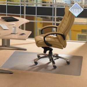 Floortex tapis protège-sols transparent en polycarbonate - 200x150 cm - pour sols durs ou moquettes_0