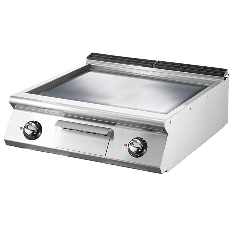 Fry-top électrique, top, plaque lisse chromée 800x900x250 mm - VIRTUS - 4068875006592_0