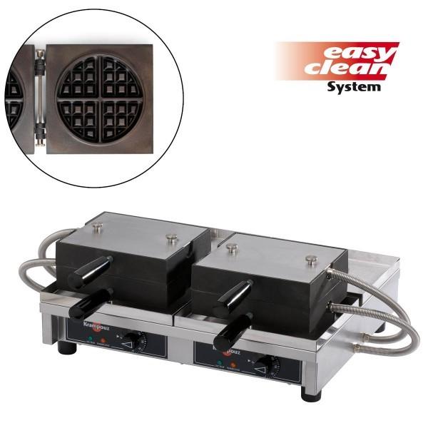 Gaufrier électrique professionnel ronde ø 185 x 34 / 4 mm doubles o... - PWECACBAO_0