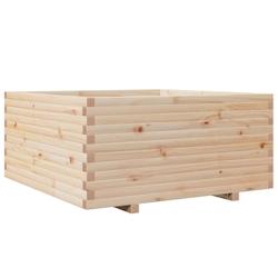 Helloshop26 - Jardinière bac lit surélevé plantes fleurs terrasse jardin 100 x 100 x 49,5 cm bois de pin massif marron 02_0037262 - 3000213823264_0