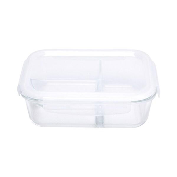 Hermetic Lunch Box 3 Divisions Nº1 1200ml Transparent - 6623035_0