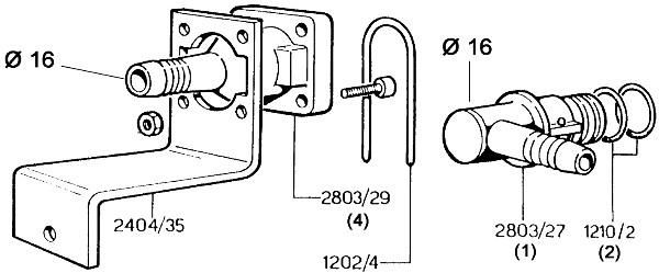 KIT SUPPORT DISTRIBUTEUR 2 VOIES