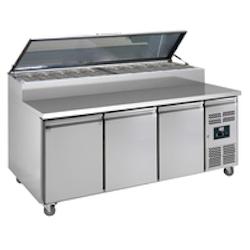 L2G - SHG3000/800 - table a sandwiches refrigeree +2/+8°c gaz r290, dessus inox, 3 portes 400x600 mm - SHG3000/800_0
