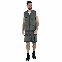Lafont - Gilet de travail sans manches TROWEL Kaki / Gris Foncé Taille 2XL - XXL vert 3609702959325_0