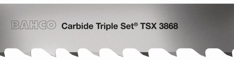 Lame de scie à ruban en carbure pour la découpe de métaux Triple Set®, pour matériaux abrasifs et difficiles à travailler, denture TSX 2 dents au pouce 1,1 mm x 34 mm - 3868-34-1.1-TSX-2_0