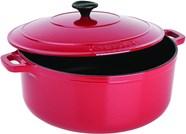 LE CHASSEUR - COCOTTE RONDE FONTE ÉMAILLÉE ROUGE D.280 MM 6,3L - 186405