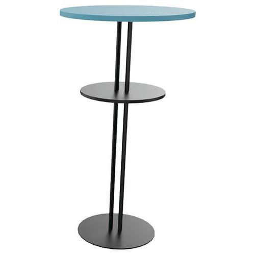 MANGE DEBOUT ROXANE Ø 60CM 2 PLT PC 2 TUBES CÈDRE BLEU/NOIR