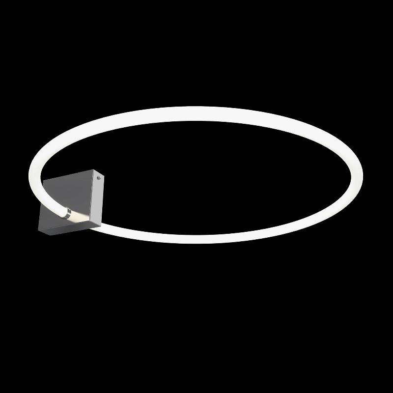 MAYTONI ANILLO PLAFONNIER LED 3 000 K CHROMÉ/BLANC