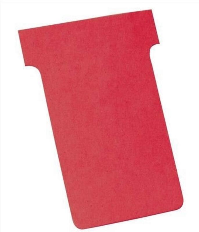 Nobo Lot de 5 Pack de 100 fiches T, indice 3 / 80 mm, 160 g/m², rouge - 3147330068786_0