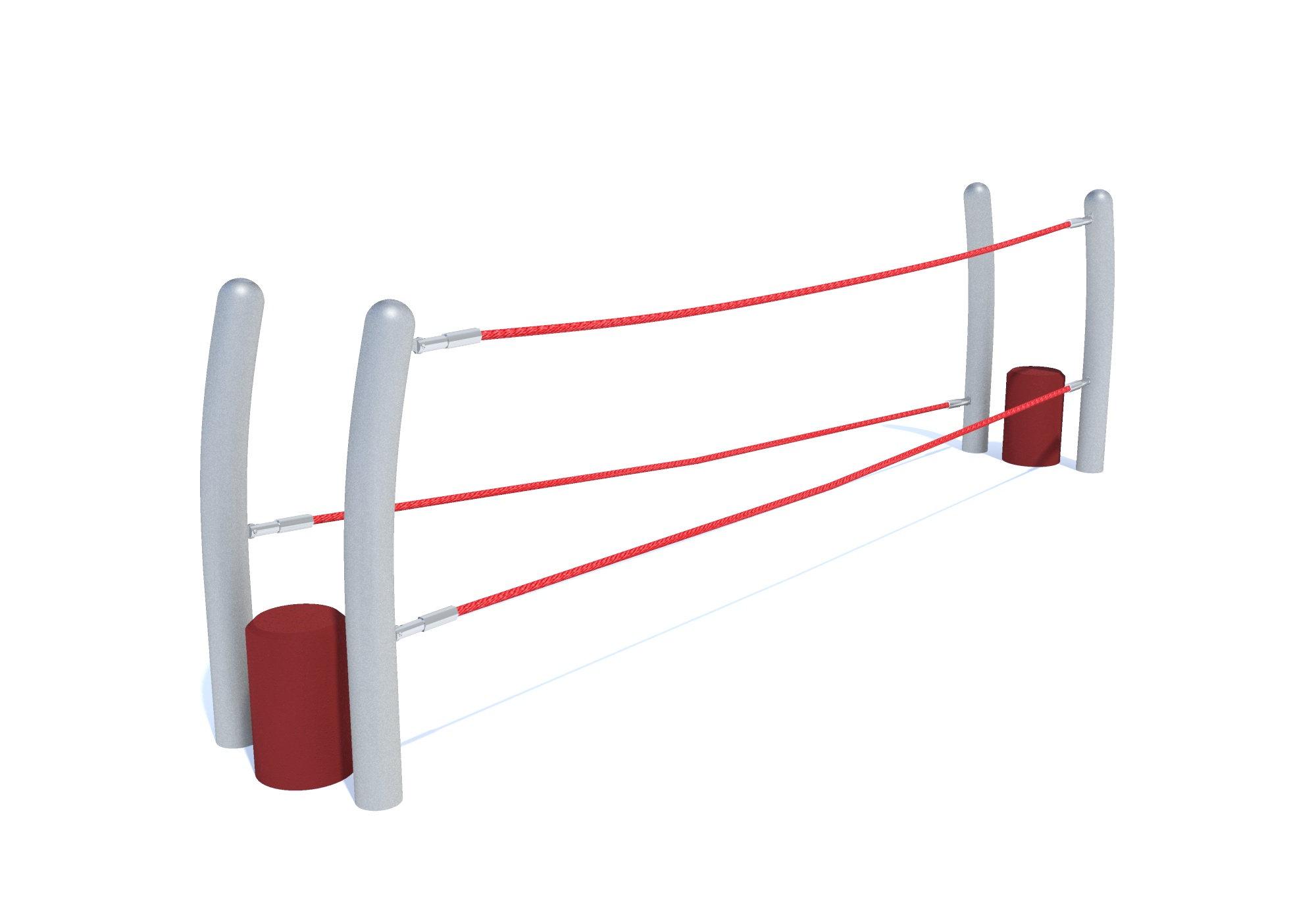 Parcours sportif pour enfants NRG Grand Canyon - Réf 8079872 - HAGS - Rouge - Scellement béton_0