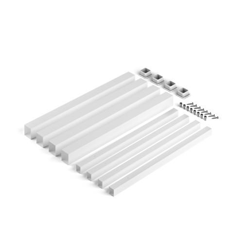 PIEDS ET CADRE POUR TABLE - ACIER - RIGIDE - 750X750 - BLANC EMUCA