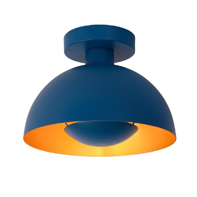 Plafonnier Diam. 25 cm 1xE27  Acier bleu - Lucide - Siemon - bleu acier 5411212451729_0