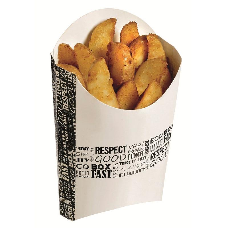 Pochette à frites carton blanc décor District 13,5x8,5x16cm - par 1200_0
