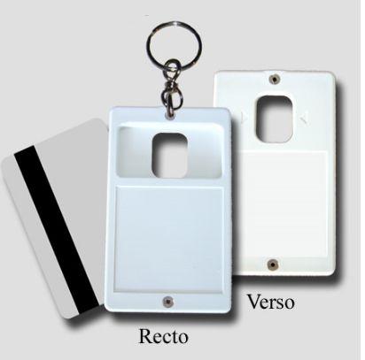 Porte-clé porte-carte blanc vierge personnalisable_0
