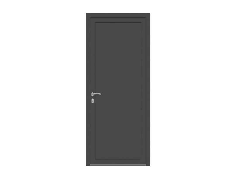Porte de Service Aluminium 1 Vantail PROFILS SYSTÈMES Ouvrant Visible Panneau Sandwich Plein Intégral Sur Mesure Référence: Porte Service Alu 1 Vantail_0
