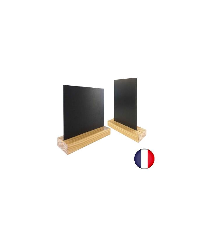 Porte menu de table en bois avec ardoise A5 - Lot de 2 - Référence : PFN57PINA5_0