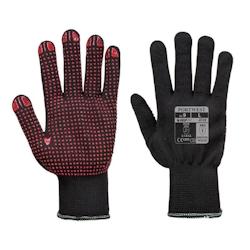 Portwest - Gants manutention avec picots PVC sur la paume POLKA Noir Taille 10 - 5036108293407_0