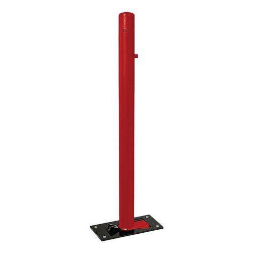 POTELET RABATTABLE SOLIBLOC Ø76MM CARREFOUR ZINC ROUGE 3004 - PROCITY