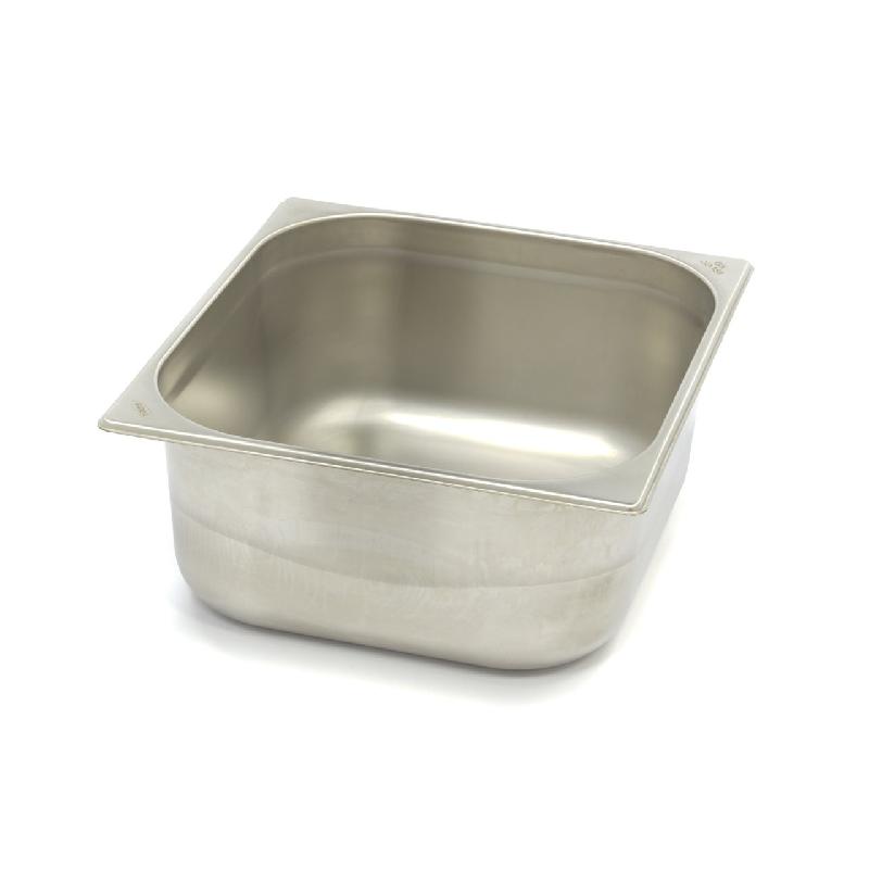 Récipient Gastronorm 2/3 GN - profondeur 15 cm - acier inoxydable - norme européenne - capacité 13L_0