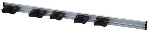 Rail porte outil aluminium 90cm +2fix30/40+3fix20/30 toolflex (support mural balais)_0