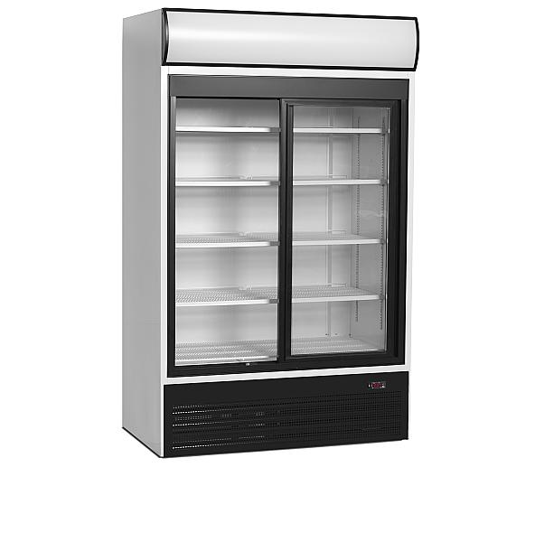 Réfrigérateur vitré 2 portes 967 litres porte aluminium noir - FSC1200S_0