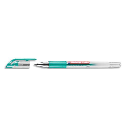 ROLLER ENCRE GEL EDDING E2185 - POINTE METALE 0,7MM - COLORIS VERT METAL - LOT DE 6