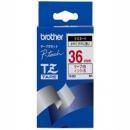 RUBAN MATRICIEL ROUGE/BLANC BROTHER  (TZ-262)  36MM