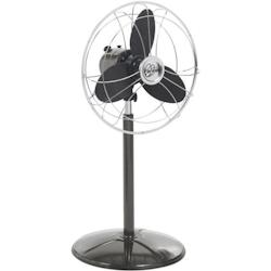 SAGUARO- Ventilateur sur pied Ø40cm 40W rétro indus anthracite et chrome usage non-intensif FARELEK - 3666749452233_0