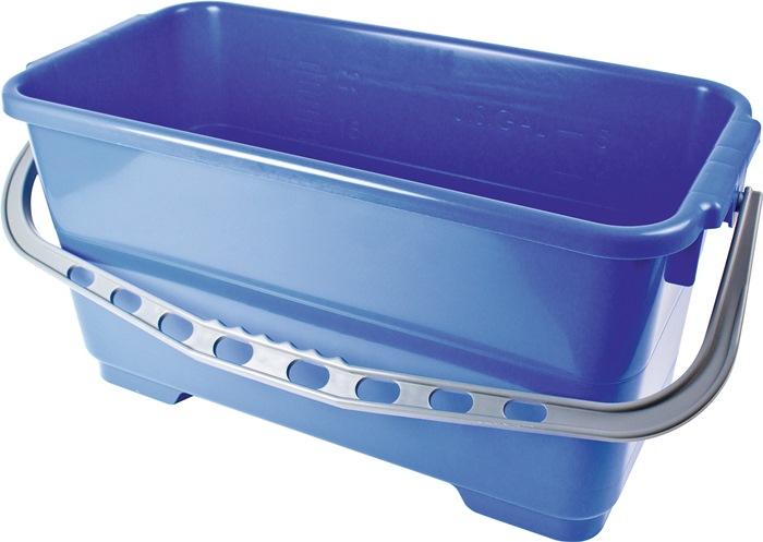 Seau 22 l plastique bleu pour nettoyages de fenêtre Nà-LLE_0