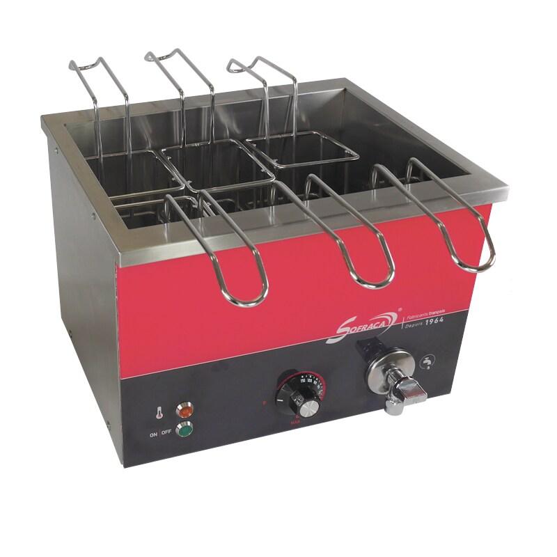 SOFRACA - Chauffe-briques bain-marie 6 briques - Inox 304L - 370 x 350 x 280 mm - 2000 W - 230 V - 21220_0